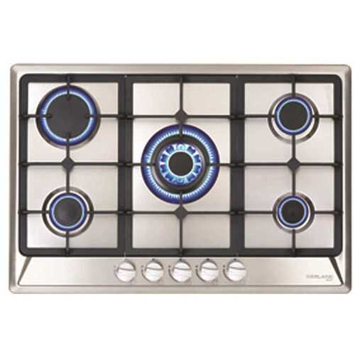GASLAND Chef GH77SF 30 in. Built-In Gas Stove Top LPG Natural Gas Cooktop in Stainless Steel with 5 Sealed Burners, ETL