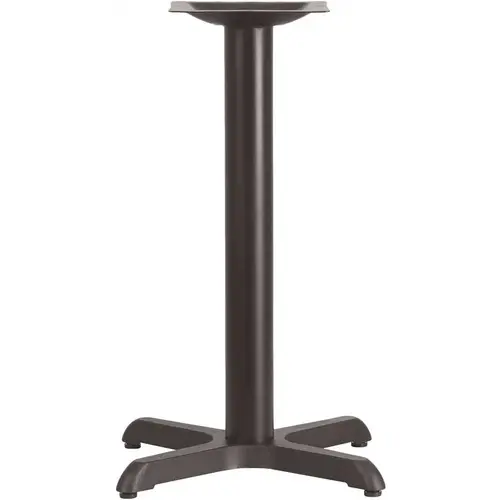 Black Metal Pedestal Dining Table - Base Only - Seats 2