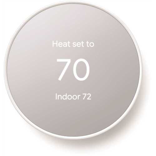 Google GA02180-US Nest Thermostat Smart Programmable Wi-Fi Thermostat Snow- PRO
