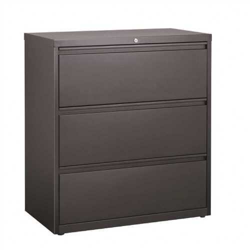 36 in. W Charcoal 3-Drawer Lateral File Cabinet