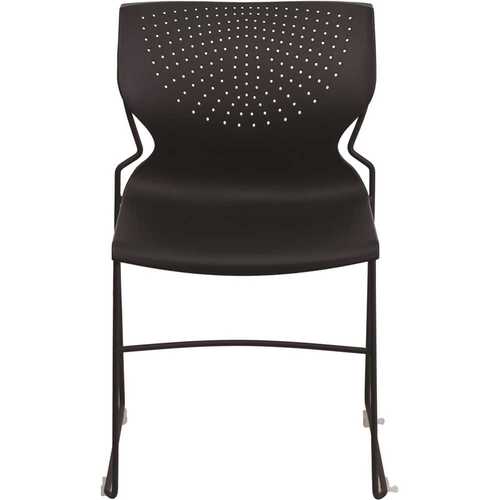 Plastic Stackable Chair in Black