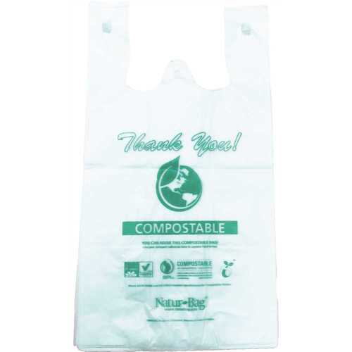 Green Compostable and Reusable Grocery Bag 18.5 in. x 21 in. 0.9mil