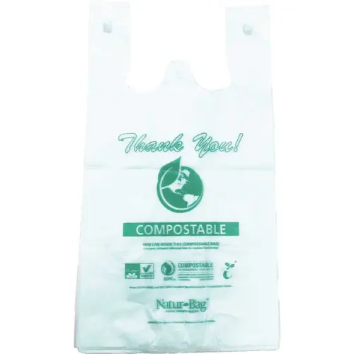 Green Compostable and Reusable Grocery Bag 18.5 in. x 21 in. 0.9mil - pack of 500