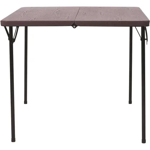 National Brand Alternative CGA-FLF-224350-BR-HD 34 in. Brown Plastic Tabletop Metal Frame Folding Table