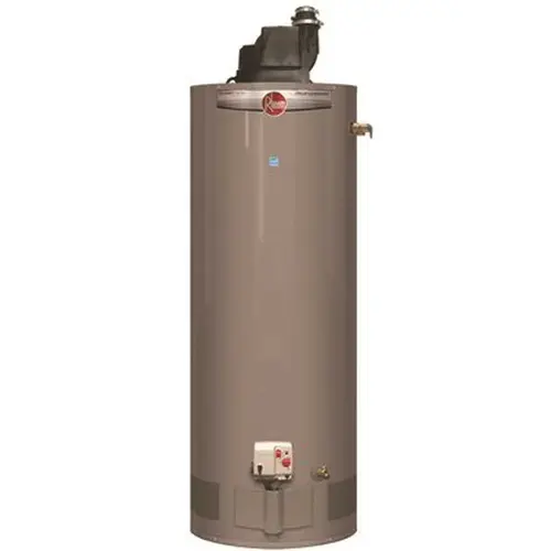 Professional 50 Gal. Classic Power Vent Natural Gas Water Heater 42,000 BTUH Side T and P Relief Valve Gray