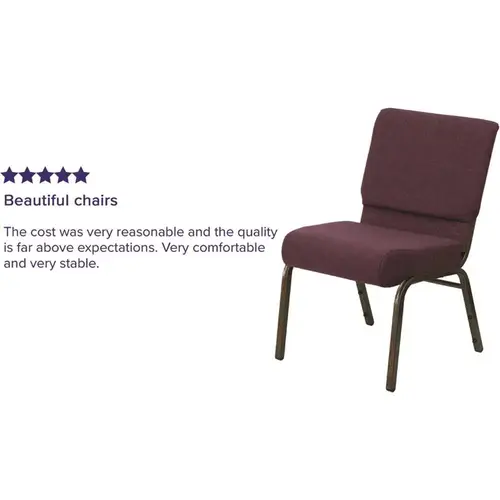 Fabric Stackable Chair in Plum