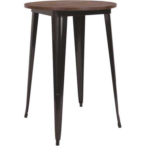 Philip Round Brown Wood 30 in. 4 Legs Dining Table - Seats 2