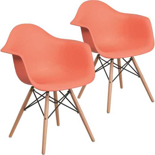 Carnegy Avenue CGA-FH-224455-PE-HD Peach Plastic Party Chairs