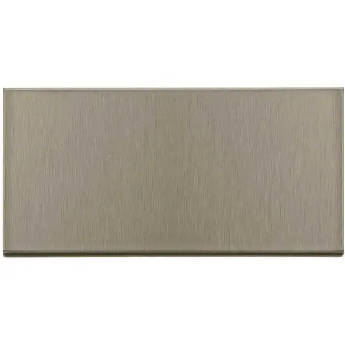 Short Grain 6 in. x 3 in. Brushed Stainless Metal Decorative Tile Backsplash