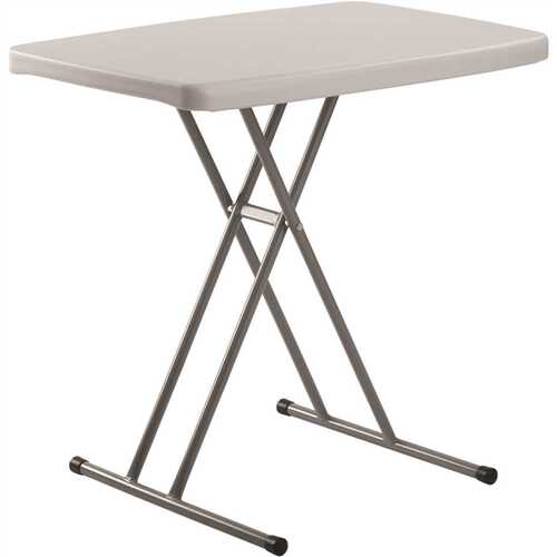 National Public Seating PT3020 20 in. W x 30 in. D Speckled Grey High-Density Polyethylene (HDPE) Top Height Adjustable Personal Folding Table