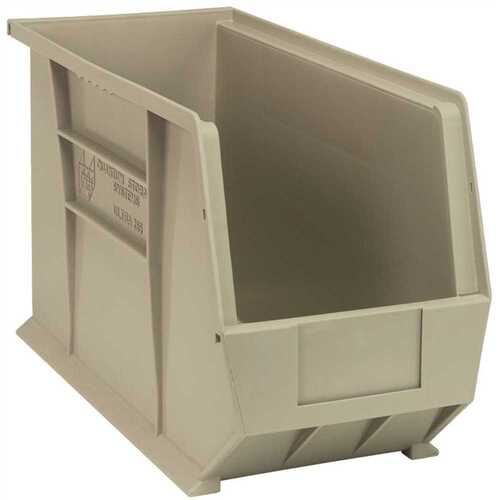 QUANTUM STORAGE SYSTEMS QUS265SN Ultra-Series 6 Gal. Hang Storage Tote and Stack in Stone