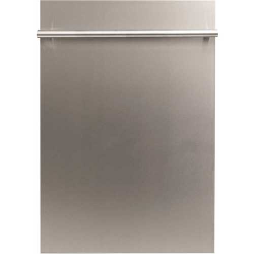 18 in. Top Control 6-Cycle Compact Dishwasher with 2 Racks in Stainless Steel & Modern Handle Custom Panel Ready