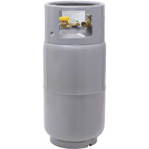 Flame King YSN335 33.5 lbs. Forklift Propane Tank Cylinder LP with Gauge and Fill Valve - Steel