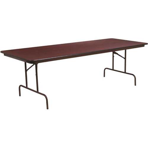 National Brand Alternative CGA-YT-21751-MA-HD 96 in. Mahogany Wood Table top Material Folding Banquet Tables Brown