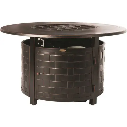 Fire Sense 62208 Perissa 44 in. Woven Aluminum LPG Fire Pit in Antique Bronze