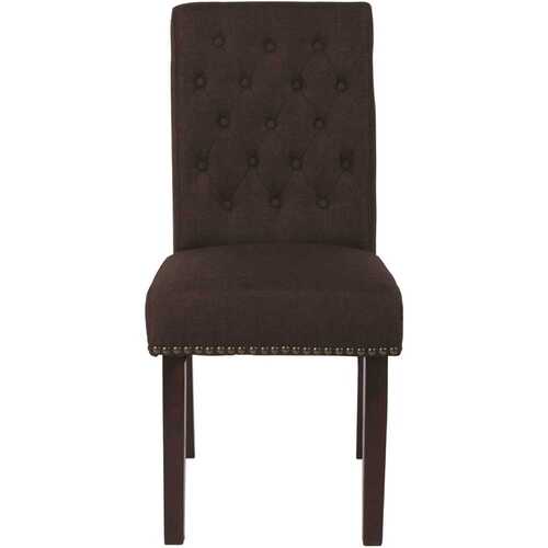 Brown Fabric Dining Chairs