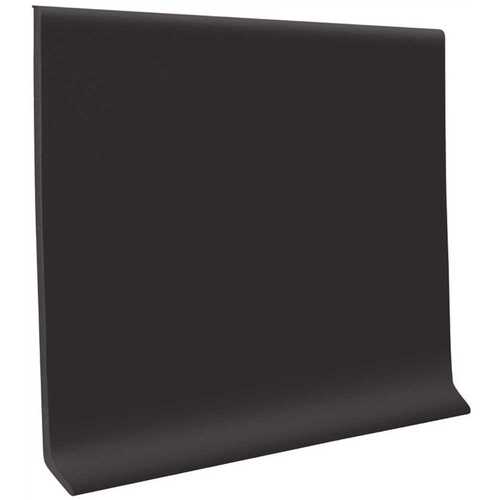 Pinnacle Rubber Black 4 in. x 1/8 in. x 48 in. Wall Cove Base