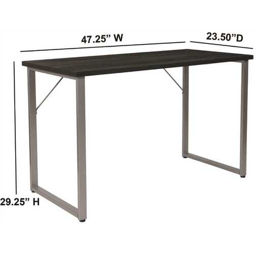 47.3 in. Rectangular Black Computer Desks with Storage