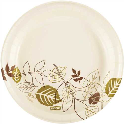 DIXIE UX9WS 8.5 In. Medium-Weight Pathways, Disposable Paper Plates (500 Plates Per Case)