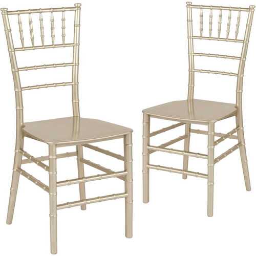 Champagne Flat Seat Resin Chiavari Chairs