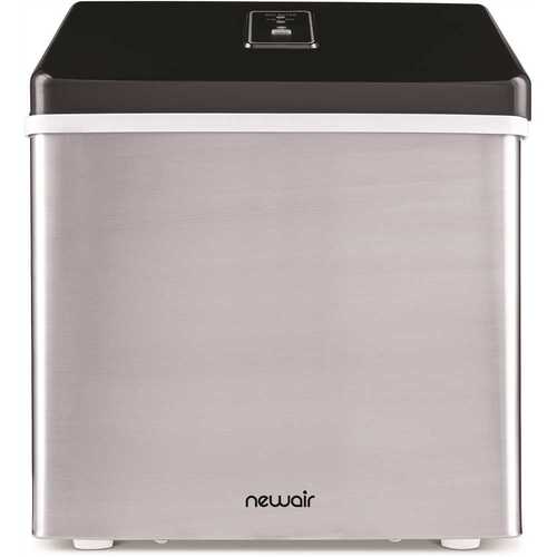 NewAir ClearIce40 40 lbs. Portable Ice a Day Countertop Clear Ice Maker BPA Free Parts Perfect for Cocktails and Soda in Stainless Steel