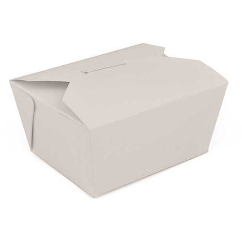 #8 White Paper Food Box 6 x 4-3/4 x 2-1/2"