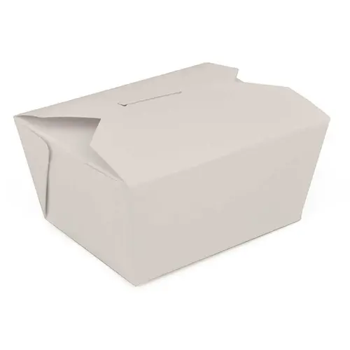 #3 White Paper Food Box 7-3/4 x 5-1/2 x 2-1/2" - pack of 200