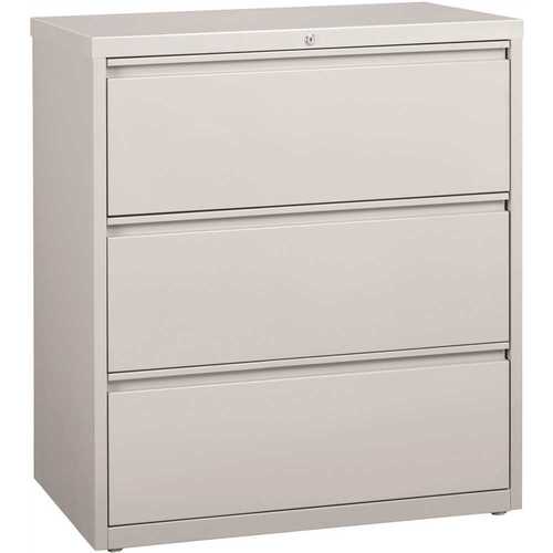 36 in. W Light Gray 3-Drawer Lateral File Cabinet