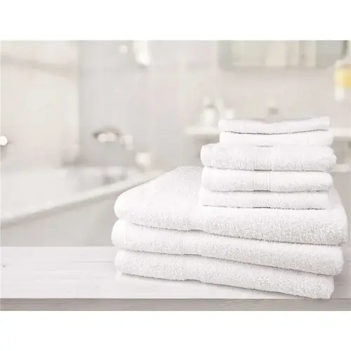 Oxford Gold OGD2750 27 in. x 50 in. 14 lbs. White Bath Towel with Dobby Border - pack of 48