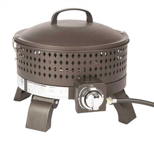 Well Traveled Living 62133 Sporty Campfire 12.5 in. Round Steel Fire Pit in Bronze