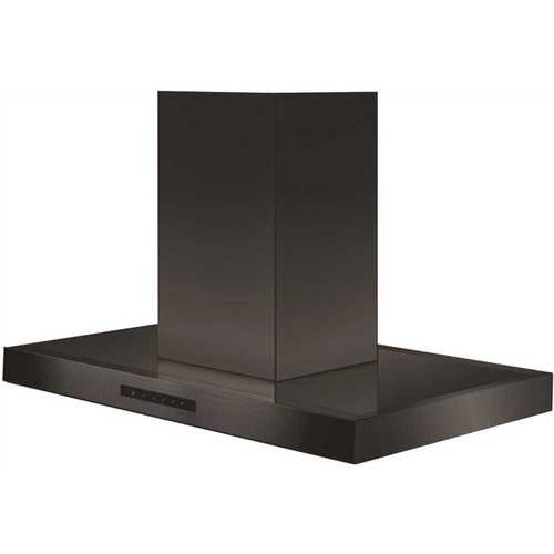 ZLINE Kitchen and Bath BSKE2iN-30 30 in. 400 CFM Convertible Island Mount Range Hood in Black Stainless Steel