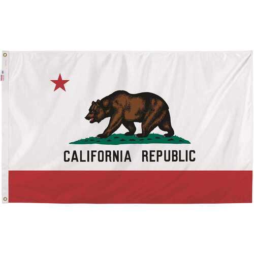 Valley Forge CA3 3 ft. x 5 ft. Nylon California State Flag