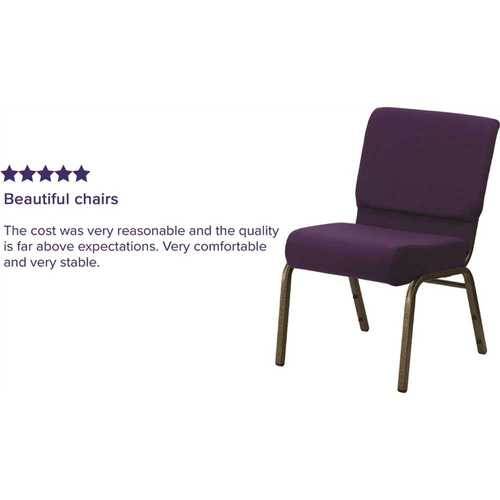 Fabric Stackable Church Chair in Royal Purple