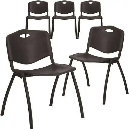 Black Plastic Stack Chairs