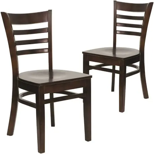 Walnut Wood Seat/Walnut Wood Frame Restaurant Chairs