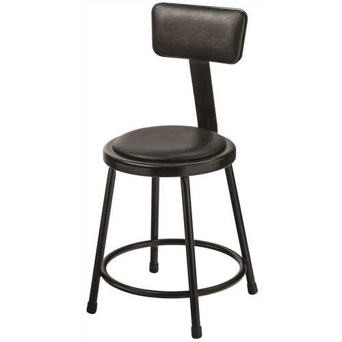National Public Seating 3583725 18 IN ADJ PAD STOOL BLK