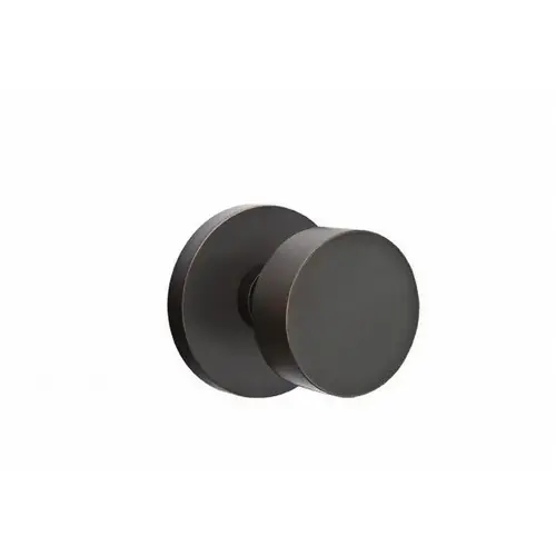 Round Knob Passage with Disk Rose Oil Rubbed Bronze Finish