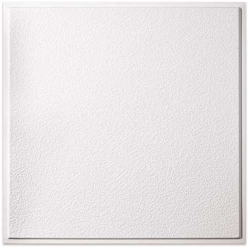 Genesis 77000CA 23.75in. X 23.75in. Stucco Pro Revealed Edge Vinyl Lay In White Ceiling Tile