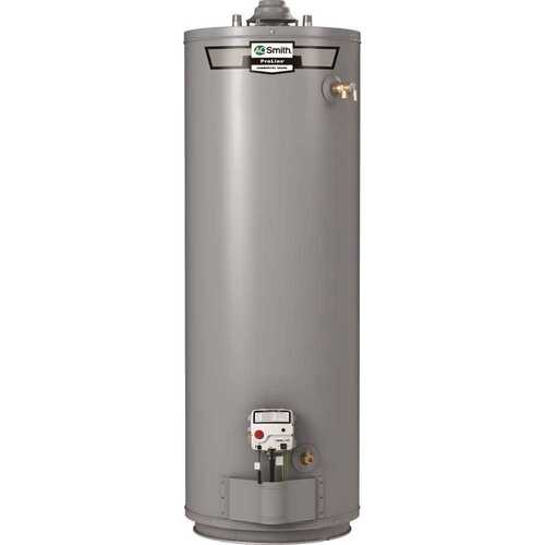 A.O. SMITH ProLine 40-Gallon Atmospheric Vent Tall Natural Gas Water Heater 20" D x 61-3/4" H w/Side T&P (Model GCR-40)