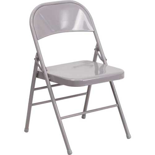 Gray Metal Utility Chair