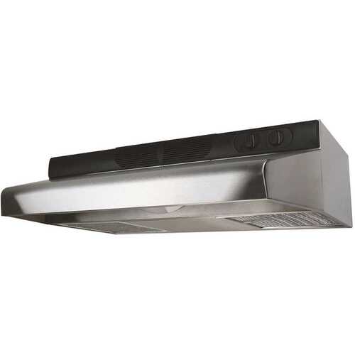 Deluxe Quiet ENERGY STAR Certified 30 in. 270 CFM Under Cabinet Ducted Range Hood with LED Light in Stainless Steel