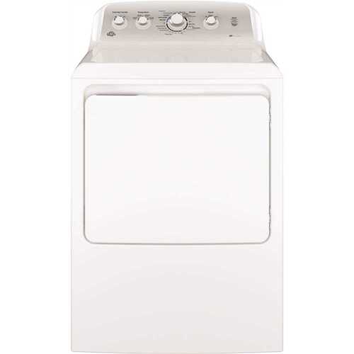 GE GTD45GASJWS 7.2 cu. ft. Gas Dryer in White with Sensor Dry