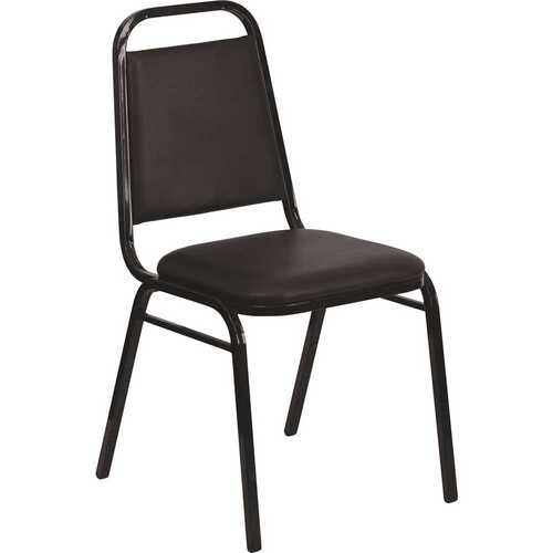 Vinyl Stackable Chair in Black