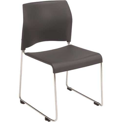 National Public Seating 8820-11-20 8800 Series Charcoal Cafetorium Plastic Stack Chair