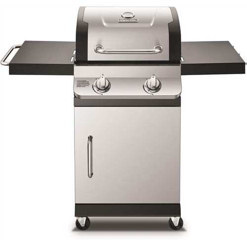 Dyna-Glo DGP321SNP-D Premier 2-Burner Propane Gas Grill in Stainless Steel with Built-In Thermometer