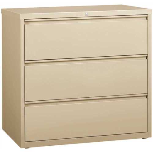 Hirsh Industries 17643 HL8000 Putty 42 in. Wide 3-Drawer Lateral File Cabinet