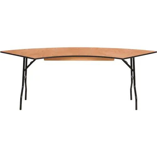 National Brand Alternative CGA-YT-8988-NA-HD 60 in. Natural Wood Tabletop Metal Frame Folding Table Brown