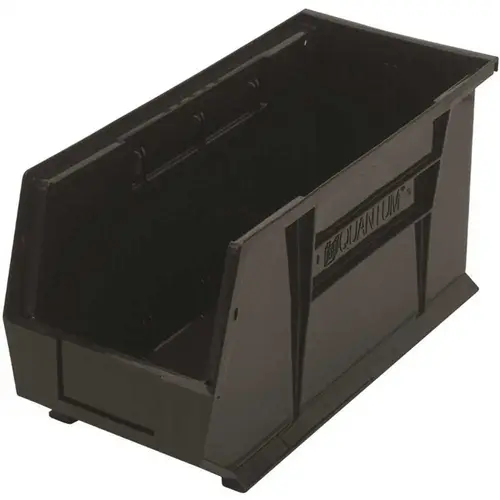 QUANTUM STORAGE SYSTEMS QUS248BK Ultra-Series 5-Gal. Stack and Hang Storage Tote in Black