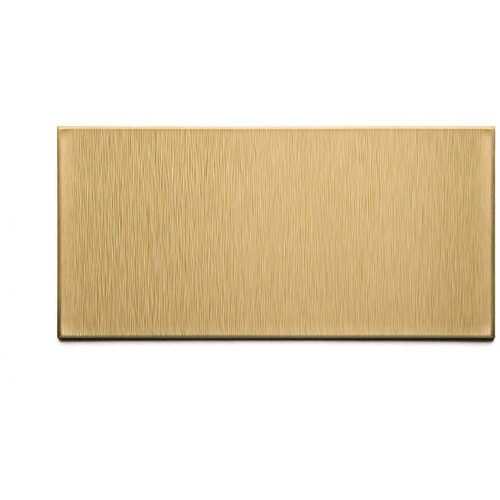 Short Grain 6 in. x 3 in. Brushed Champagne Metal Decorative Wall Tile
