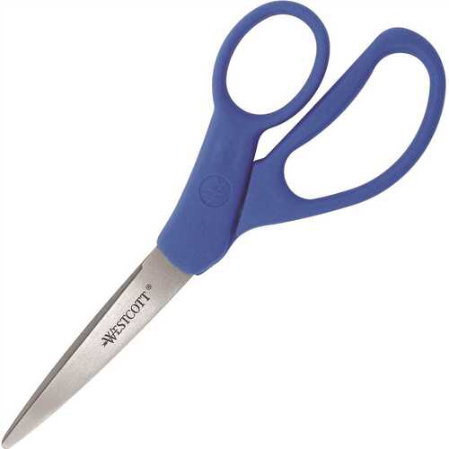 Westcott ACM43217 3.25 in. Stainless Steel Offset Handle Straight-Left/Right Steel Shears